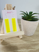 Load image into Gallery viewer, Final clearance – Acrylic Straight Ruler dangle earrings, lightweight and affordable.
