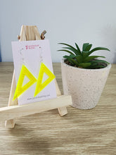 Load image into Gallery viewer, Final clearance – Acrylic Triangle Ruler dangle earrings, lightweight and affordable.
