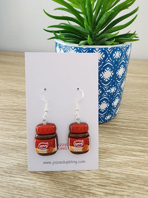 Final clearance – biscoff resin dangle earrings, lightweight and affordable.