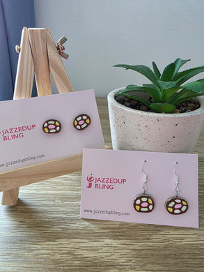 Lolly Cake Dangle or Stud Earrings – Kiwi-inspired handmade jewelry by Jazzed Up Bling