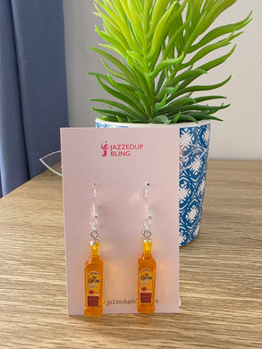 Final clearance – Tequila resin dangle earrings, lightweight and affordable.