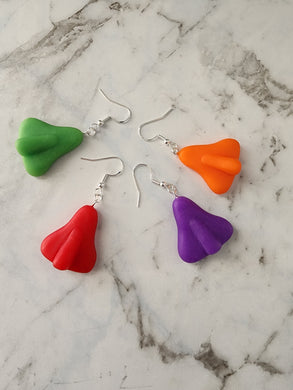 Handmade Jet Plane Lollies earrings – mismatched polymer clay candy jewelry