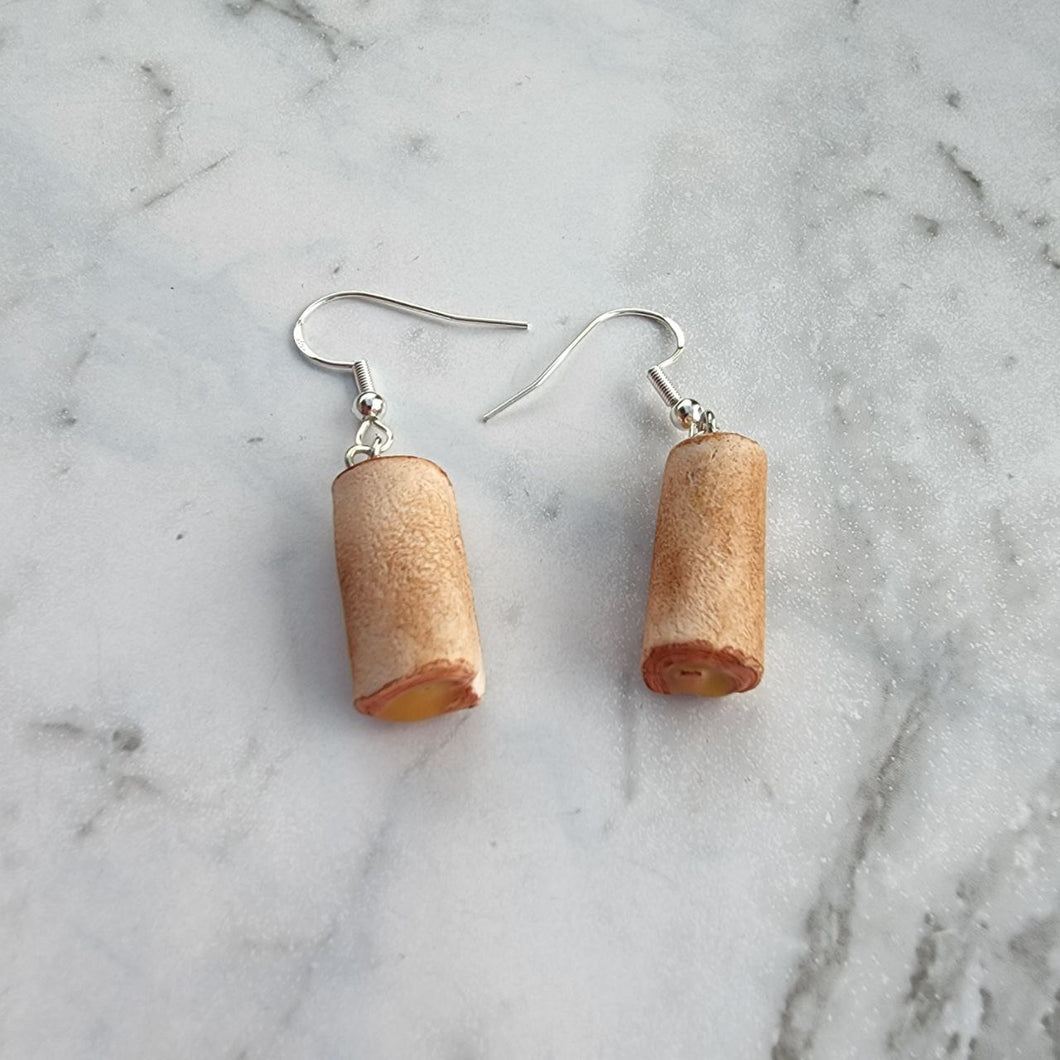 Cheese Roll Earrings