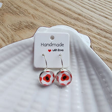 Load image into Gallery viewer, Red Poppy Earrings
