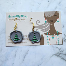 Load image into Gallery viewer, Christmas Wax Seal Earrings - Silver
