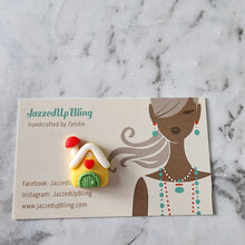 Load image into Gallery viewer, Christmas resin brooch clearance – festive budget-friendly holiday jewelry from JazzedUpBling NZ
